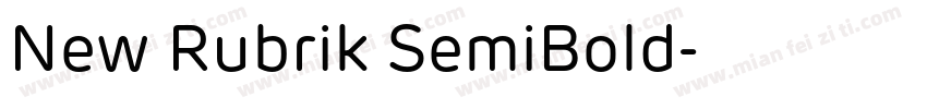 New Rubrik SemiBold字体转换